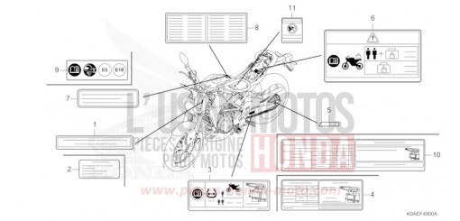 CAUTION LABEL CBF300NAN de 2022